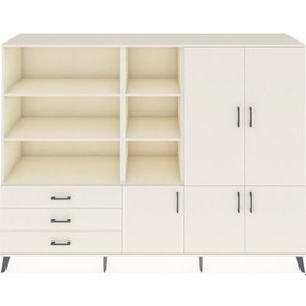 Resim Hyperion Dolap 11 Raflı 3 Çekmeceli 5 Kapaklı 220x44x163 Aytaşı-a Aytaşı-aytaşı 