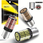 Resim 2 adet AILEO 1156 BA15S P21W LED Ampuller - 3000+ Lümen Süper Parlak, 3014 144-Cip, %80 Enerji Verimli, Araba Fren/Geri Vites/Sinyal Gündüz Işıklandırması için Uygun (Beyaz/Kırmızı/Ambre), Araç Işıkları Yükseltme, Modern LED Işıklar, Yüksek Parlaklıkta LED'ler 