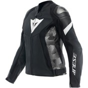 Resim Dainese Avro 5 Kadın Deri Motosiklet Montu Beyaz - Siyah 