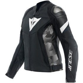 Resim Dainese Avro 5 Kadın Deri Motosiklet Montu Beyaz - Siyah 