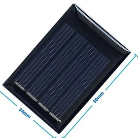 Resim Güneş Pili 2v 50ma 34x50mm Solar Fotovoltaik Hücre Elektrik Üretici Panel Modül Pil Akü Batarya 