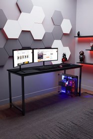 Resim KODIGU 160x60cm Oyuncu Masası - Gamer Desk - Gaming Masa - Bilgisayar Masası | 160cm x 60cm | Ayarlı Ayak 