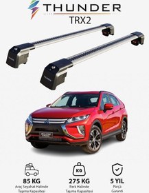 Resim Mıtsubıshı Eclıpse Cross 2018-sonrası Trx2 Thunder Carrier Kilitli Ara Atkı Taşıyıcı Tavan Barısiyah 