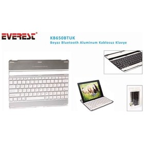 Resim Everest KB650BTUK Bluetooth Aluminum Multimedya Kablosuz Q Klavye 