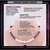 Resim OSMANLI DOĞAL TAŞ Sertifikalı Yengeç Burcu Doğal Taş Kolye M322 