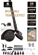 Resim cleova CLV-4041 26 Parça Burharlı Temizlik Makinası 2000W 5Bar 