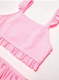 Resim Deep Beach Çok Renkli Fırfırlı Kız Çocuk Bikini Takım 001 