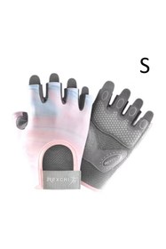 Resim REXCHI Terletmeyen Yarım Parmak Fitness Yoga Pilates Avuç İçi Kaymaz Silikon Spor Eldiven - SMALL 