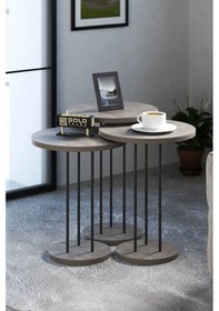 Resim Uslucan Alışveriş Orta Sehpa Ve Zigon Sehpa Terra Set Gordion Çok Renkli 