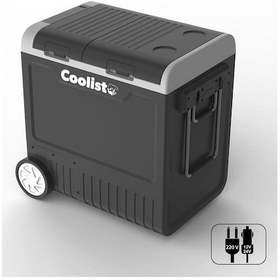 Resim Coolist Clk65w 12/24volt 220volt 65 Litre Çift Bölmeli Tekerlekli Outdoor Kompresörlü Oto Buzdolabı/dondurucu 