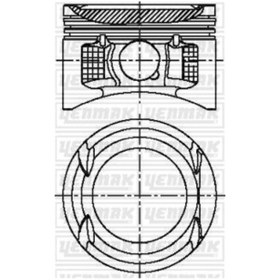 Resim YENMAK 31-04178-000 Piston+Segman Std 82.7 Mm (Renault: Laguna 2.0 Megane Scenic 2.0 16V 7700110718 3104178000 (WM911641) (Fiyat:4 Adet İçindir) 