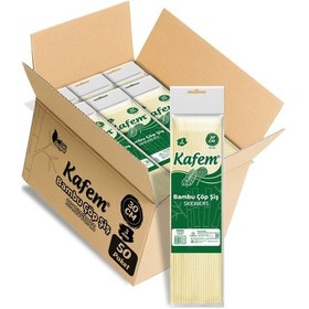 Resim Kafem Bambu Çöp Şiş 30 CM 3 MM 100 Lü x 50 Paket 