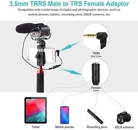 Resim Kulaklık Adaptör Bağlantı Dönüştürücü Kablosu, TRS-Trrs Dönüştürücü Hattı, Cep Telefonları için, DSLR Kameralar 