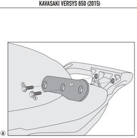 Resim KAPPA 4114KITK KAWASAKI VERSYS 650 (15-18) YAN ÇANTA TASIYICI BAGLANTI KITI 