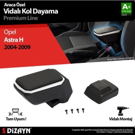 Resim S-dizayn Opel Astra H Abs Vidalı Kol Dayama Kolçak Gri 2004-2009 