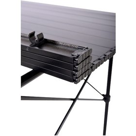 Resim Exent Taşıma Çantalı Çok Hafif Tamamı Alüminyum Kamp, Piknik, Plaj, Bahçe, Balkon Masası - 70x70x70 Siyah 