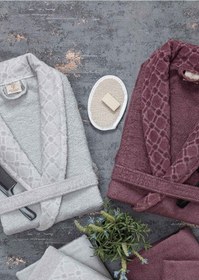 Resim Güvenal Hayal 12 Parça Kutulu Jakarlı Bornoz Takımı Bornoz Havlu & Havlu Seti Banyo Çeyiz Seti 6 Çok Renkli 