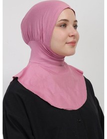 Resim Pratik Esnek Likralı Boyunluklu Geçmeli Bone Pembe 