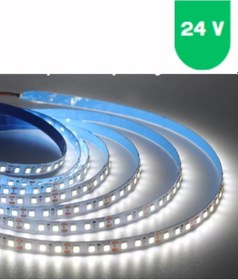 Resim 24 Volt 5050 Smd 6500 K Beyaz Dış Mekan 60 Ledli 5 Metre Şerit Led 