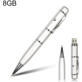 Resim Sones 3'ü 1 Arada Lazer Kalem Tarzı Usb Flash Disk, Gümüş 