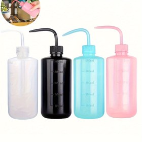 Resim 1 adet 250ml/500ml Esnek Nozullu Plastik Sıkma Şişe, Kirpik Uzatma, Boyama & Durulama, Temizleme, Damlama & Dağıtım için İdeal 