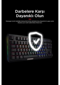 Resim Rampage Claw Red Switch Rainbow Tkl Mekanik Gaming Oyuncu Klavye ( Anti-Ghosting ) 