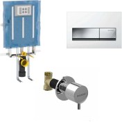 Resim Geberit Alpha Gömme Rezervuar Seti 8 Cm Beyaz 