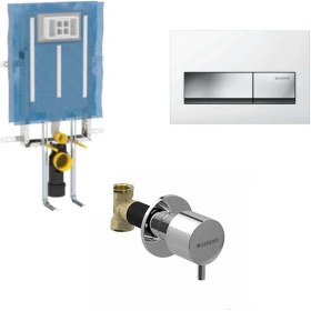 Resim Geberit Alpha Gömme Rezervuar Seti 8 Cm Beyaz 