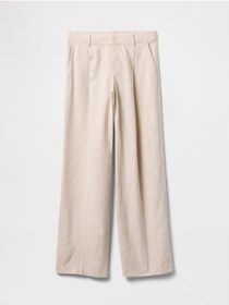 Resim GAP Kadın Bej 365 Low Rise Keten Karışımlı Pantolon 