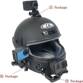Resim OEM Marka GP11 Aksiyon Kameraları için Kask Bağlantı Aparatı Seti (K2) 