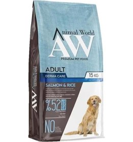 Resim Animal World Somonlu Orta Ve Büyük Yetişkin Irk Köpek Maması 15 Kg 