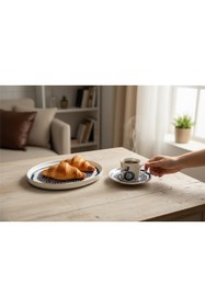 Resim PORSER Pavo Stolt Pasta Seti ve Kahve Fincanı 6 kişilik set 