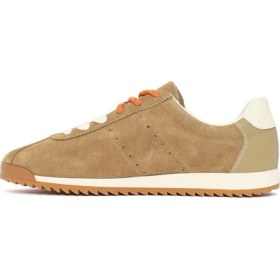 Resim Derimod Kadın Bej Bağcıklı Süet Deri Sneaker 26PFD431110 