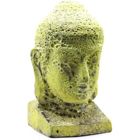 Resim Buddha Heykel Büst Sarı Orta Boy 