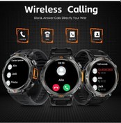 Resim Cloud011 Black Side Light Erkekler İçin Popüler Ke3 Akıllı Saat, 1.45 İnç Ekran, Spor, Uyku Takibi, Android İphone Uyumlu 