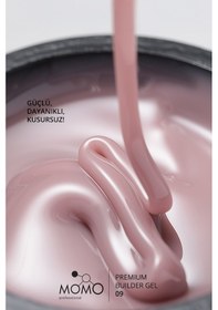 Resim Momo Professional Premium Builder Gel Protez Tırnak Jeli No.09 Vizon 55 gr 