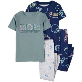 Resim Carter's Erkek Bebek Pijama Set 4'lü Takım - Çok Renkli / 24 Ay 