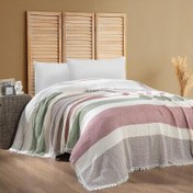 Resim Maxstyle Müslin Çift Kişilik Yatak Örtüsü Renkli 220x240 cm 