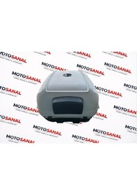 Resim Modasanal 35 Lt Motosiklet Topcase Bel Destekli Sök Tak Kilitli Arka Çanta Gri Gri - Siyah 