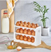 Resim STOREMAX buyflair Yumurtalık Buzdolabı Raf Düzenleyici – 30’lu Yumurta Kutusu | 3 Katlı Yumurta Organizeri, Ş 