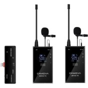 Resim Ckmova UM100 Kit-6 Ultra Kompakt Iphone Ios Için 1 Alıcı 2 Vericili Uhf Kablosuz Yaka Mikrofon Seti 