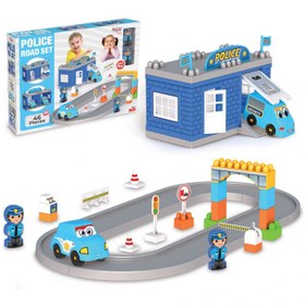 Resim Polis Yol Seti - Lego Oyuncağı - Lego Setleri - Bloklar - Lego Seti - Yarış Seti 
