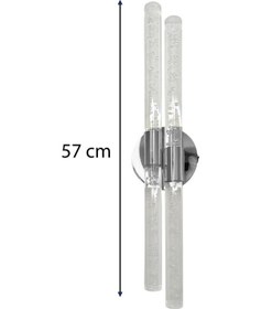 Resim Bh Bubblelight Dubble Şık Ve Zarif Modern Led Duvar Aplik Gümüş Elektrikli Kumandalı Gümüş 