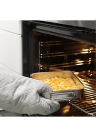 Resim Metal Fırın Kabı, Paslanmaz Çelik Meridyendukkan 26x20 Cm Fırın-barbekü Kızartma Kabı 