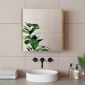 Resim Roomart Ad7 Kulpsuz Tek Kapaklı Ahşap-Mat Beyaz Mdf 60 cm Aynalı Banyo Üst Dolabı 
