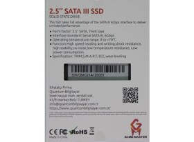 Resim Game Master 240 GB 550/500 Mb/s 2.5" Sata Iıı 6gb/s SSD Disk 