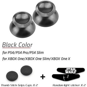 Resim Siyah-alüminyum Metal Og Joystick Başparmak Çubuğu Kavrama Kapağı Playstation 4 Ps4 Slim Pro Xbox One Slim Den 