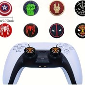 Resim 2 adet Marvel XBOX Joystick Kapağı, PS5/PS4 için Silikon Kontrol Cihaz Kapakları, İkonik Süper Kahraman Tasarımları ile Evrensel Oyun Tutucu Kapakları, Artan Tutuş ve Konfor, E-Sporlar için Parmak Tutuşları 