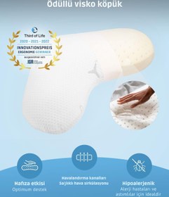 Resim Ortopedik Twist Yan Yatış Yastığı, Boyun Ağrısı İçin Hafızalı Köpük, Alerji Dostu ve Ergonomik 