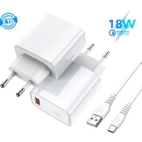 Resim Xiaomi 12x Uyumlu 18w 3.4a Type-c Ultra Hızlı Şarj Cihazı Seti - İthalatçı Garantili Beyaz 